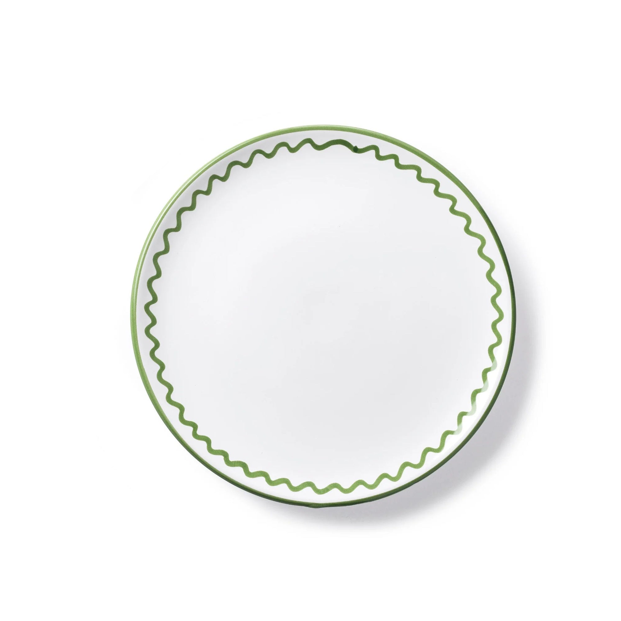 Lunch Plate - Olive Green Zigzag