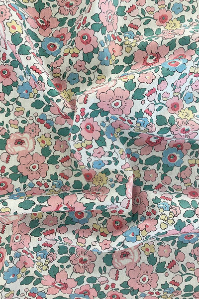 Bedding made with Liberty Fabric Betsy Blossom Pink