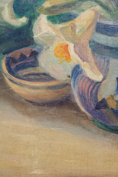 Vintage Oil on Board Still Life Painting