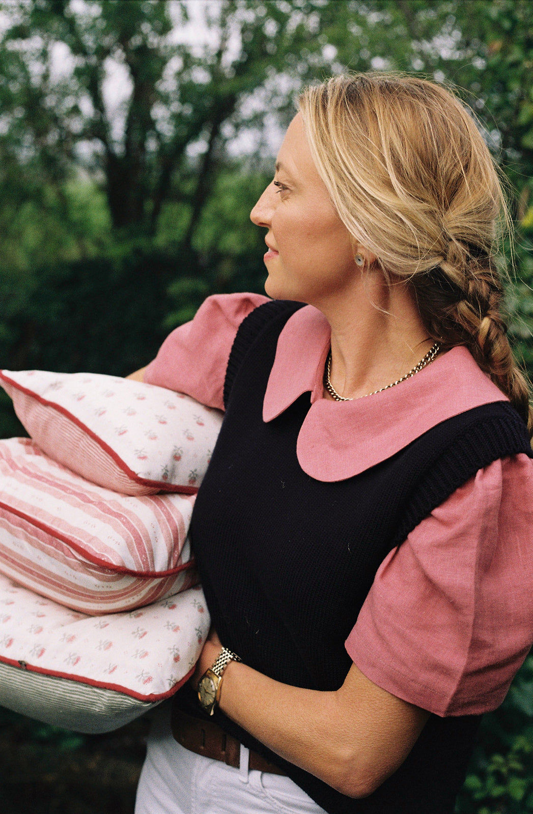 Blume Green Cushion - Square