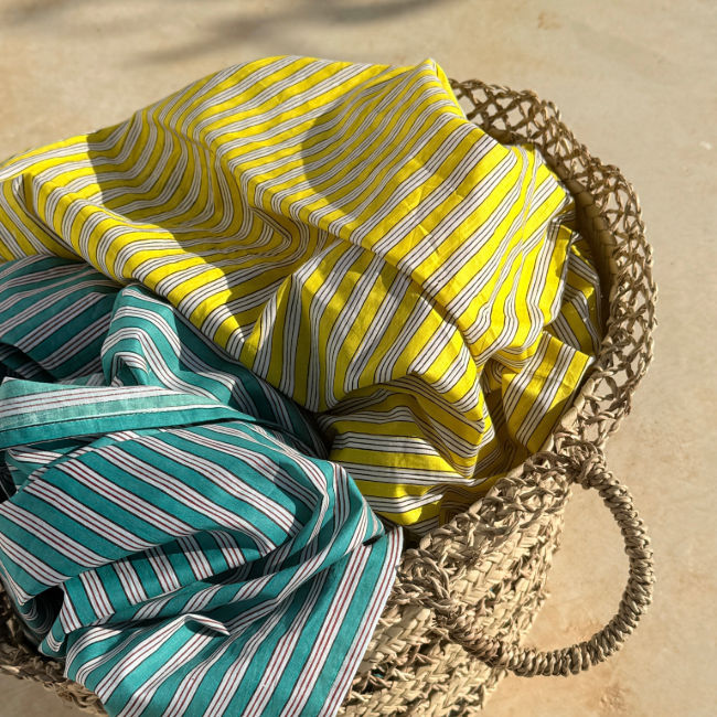 Yellow Striped Tablecloth