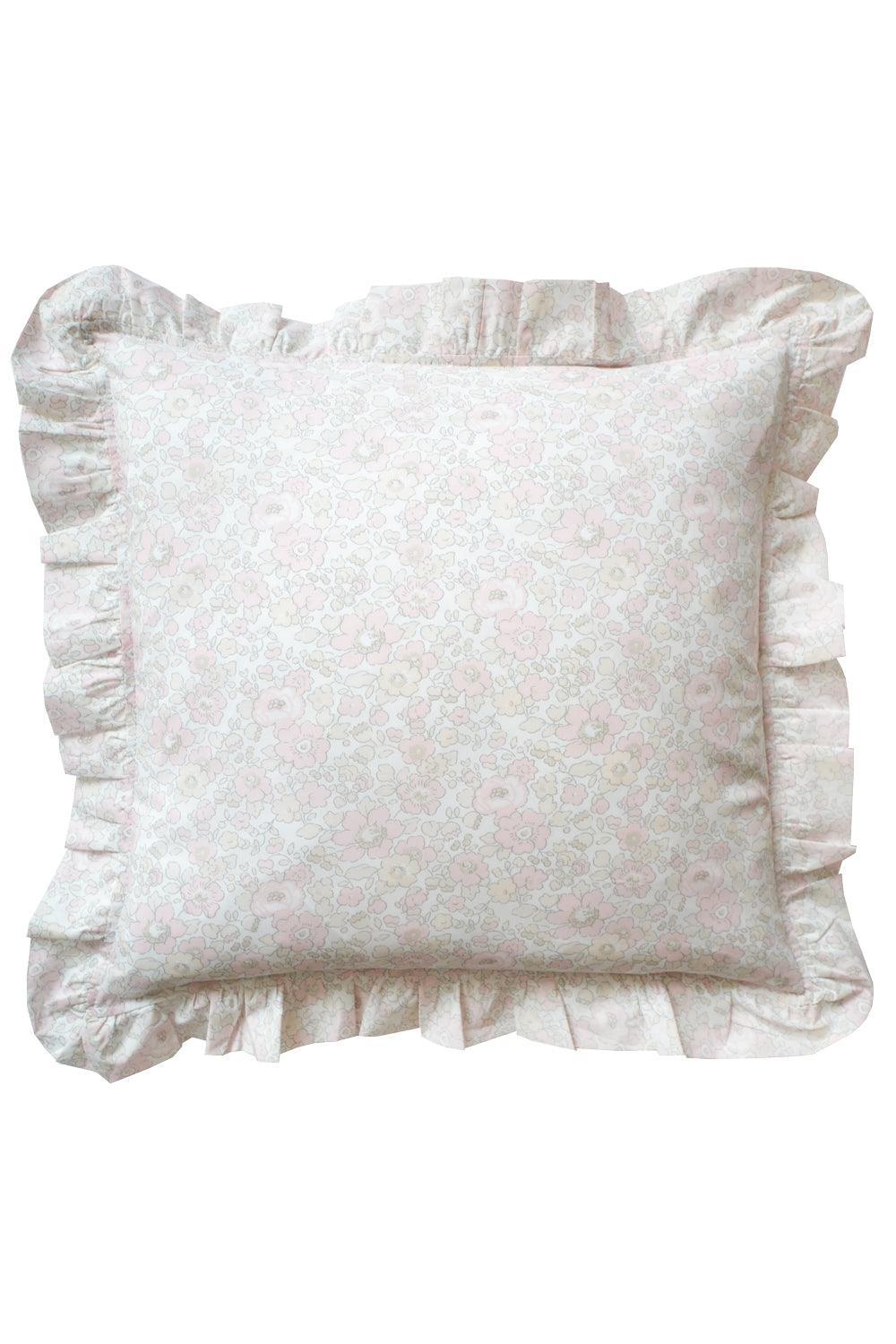 Ruffle Cushion made with Liberty Fabric BETSY LACE
