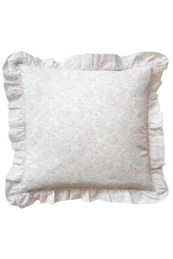 Ruffle Cushion made with Liberty Fabric BETSY LACE
