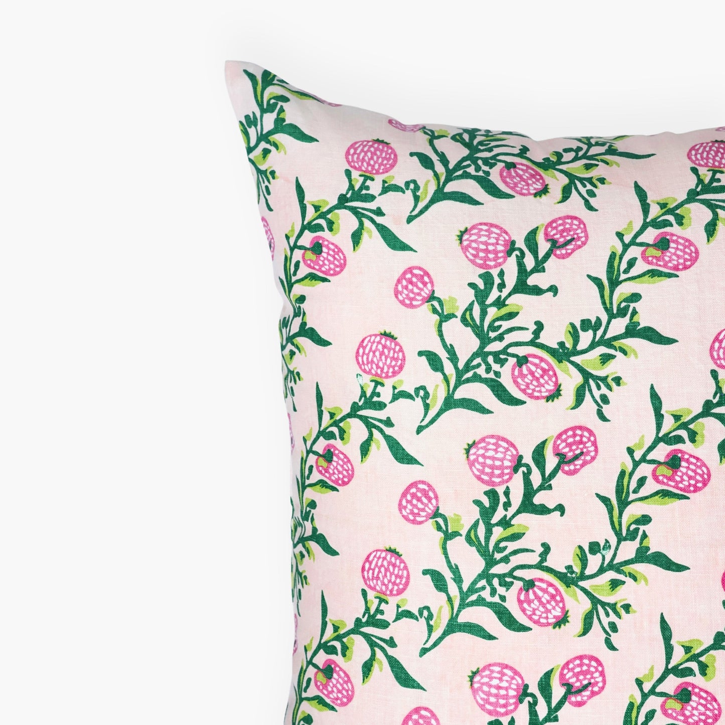 Rasa - Pure Linen Throw Pillow Cover - Pastel Pink