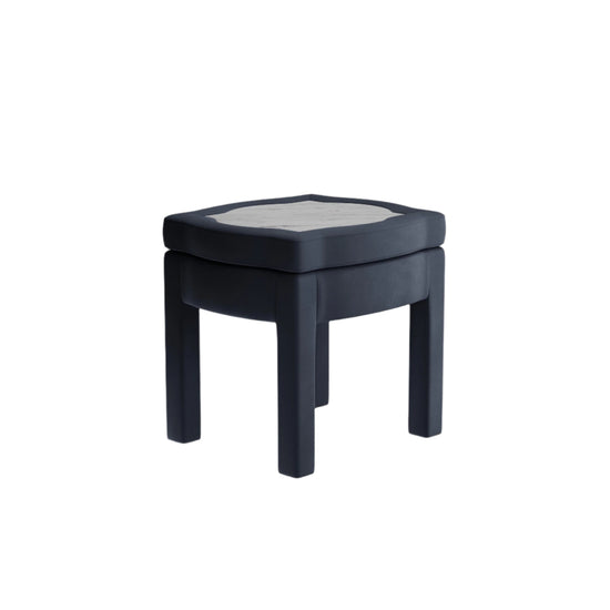 Piero Footstool, Prussian Linen