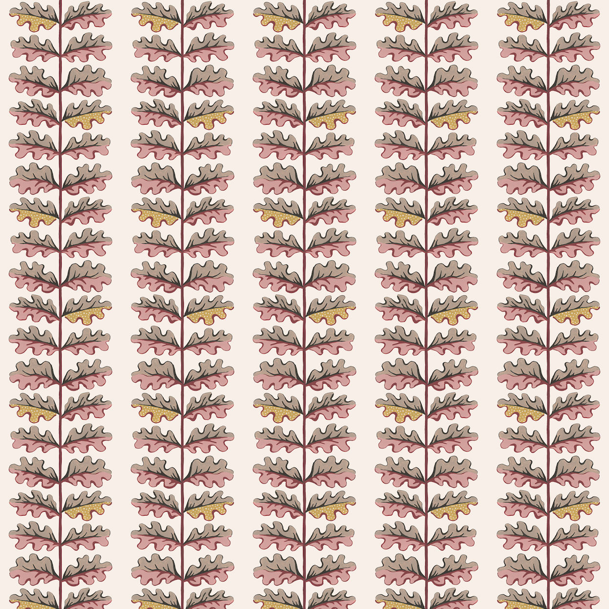 Quercus Wallpaper - Rhubarb