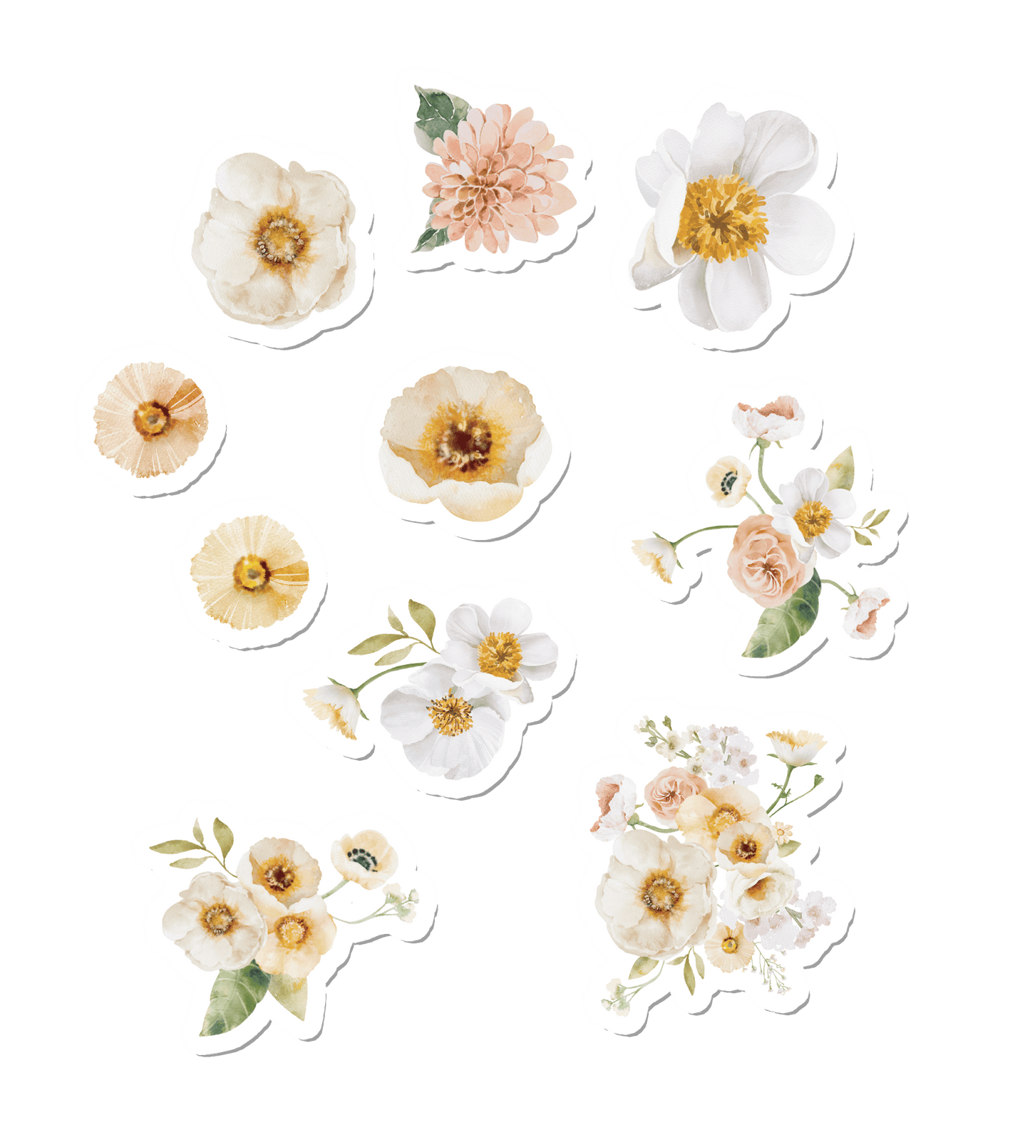 Wildflowers Set DIY Plate Sticker Decoration