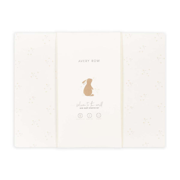 New Baby Starter Gift Set - Bunnies / Daisy Meadow / Wild Chamomile