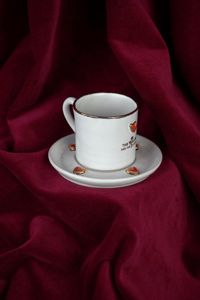 Lover's Heart Espresso Rim of Gold