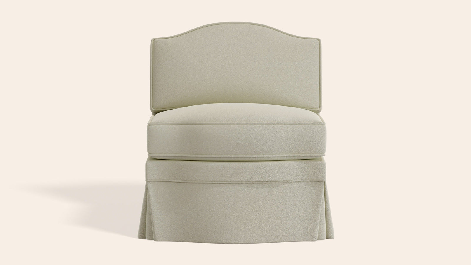 Felix Slipper Chair, Nougat Boucle