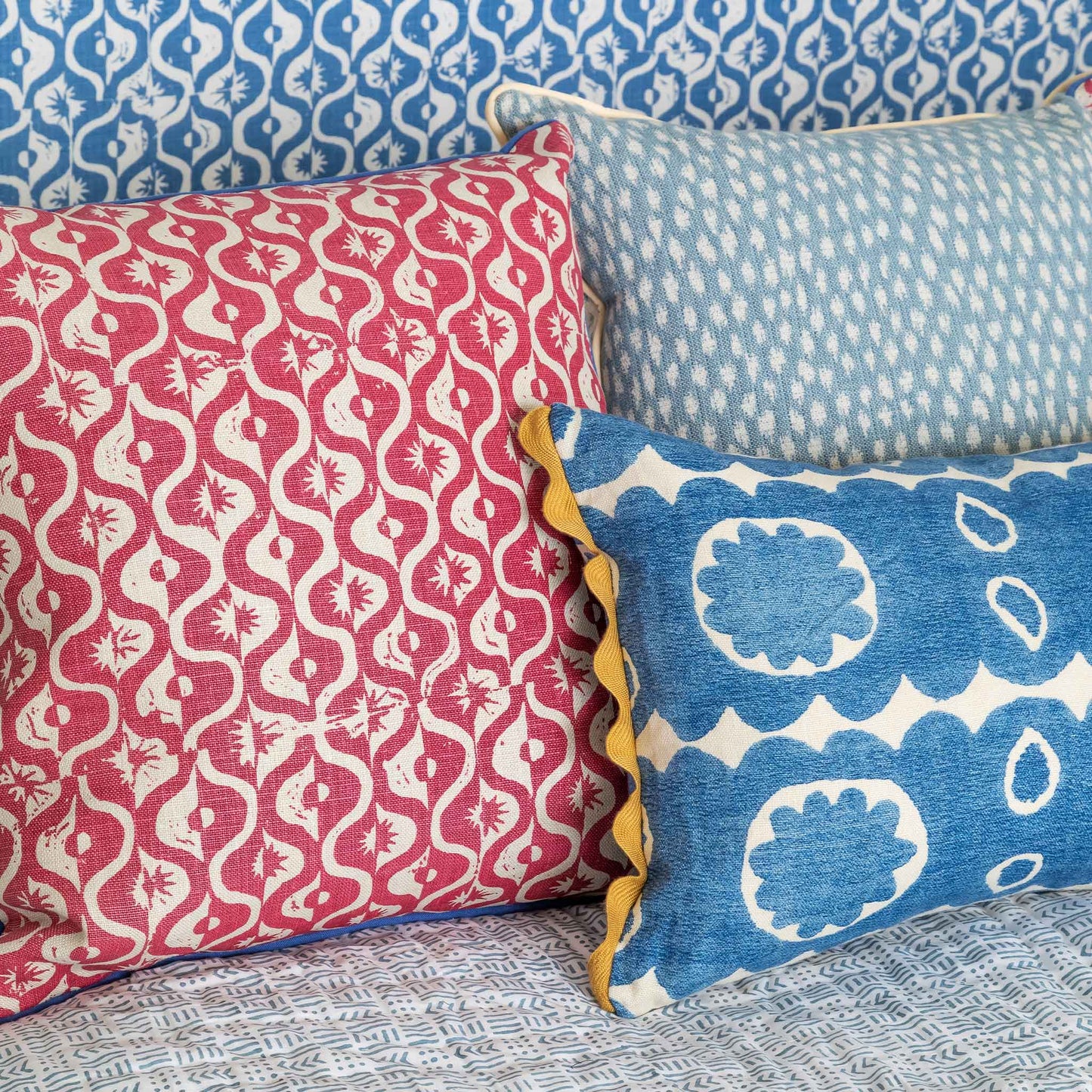 Osborne Blue Oblong Cushion