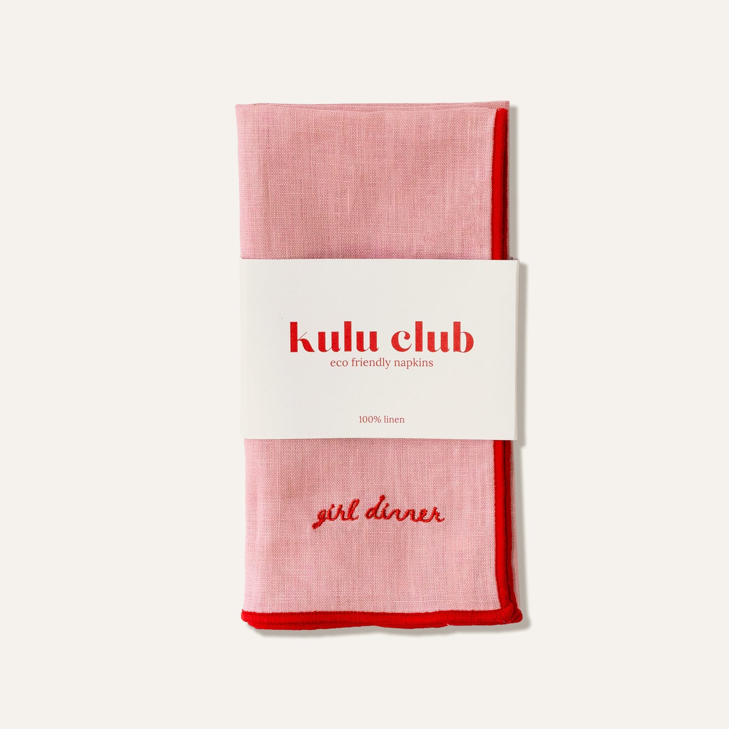 Girl Dinner Linen Napkins - Set of 2