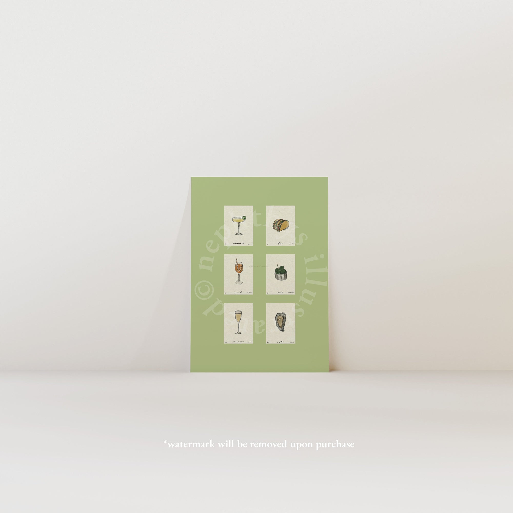 Sips & Snacks Set Print