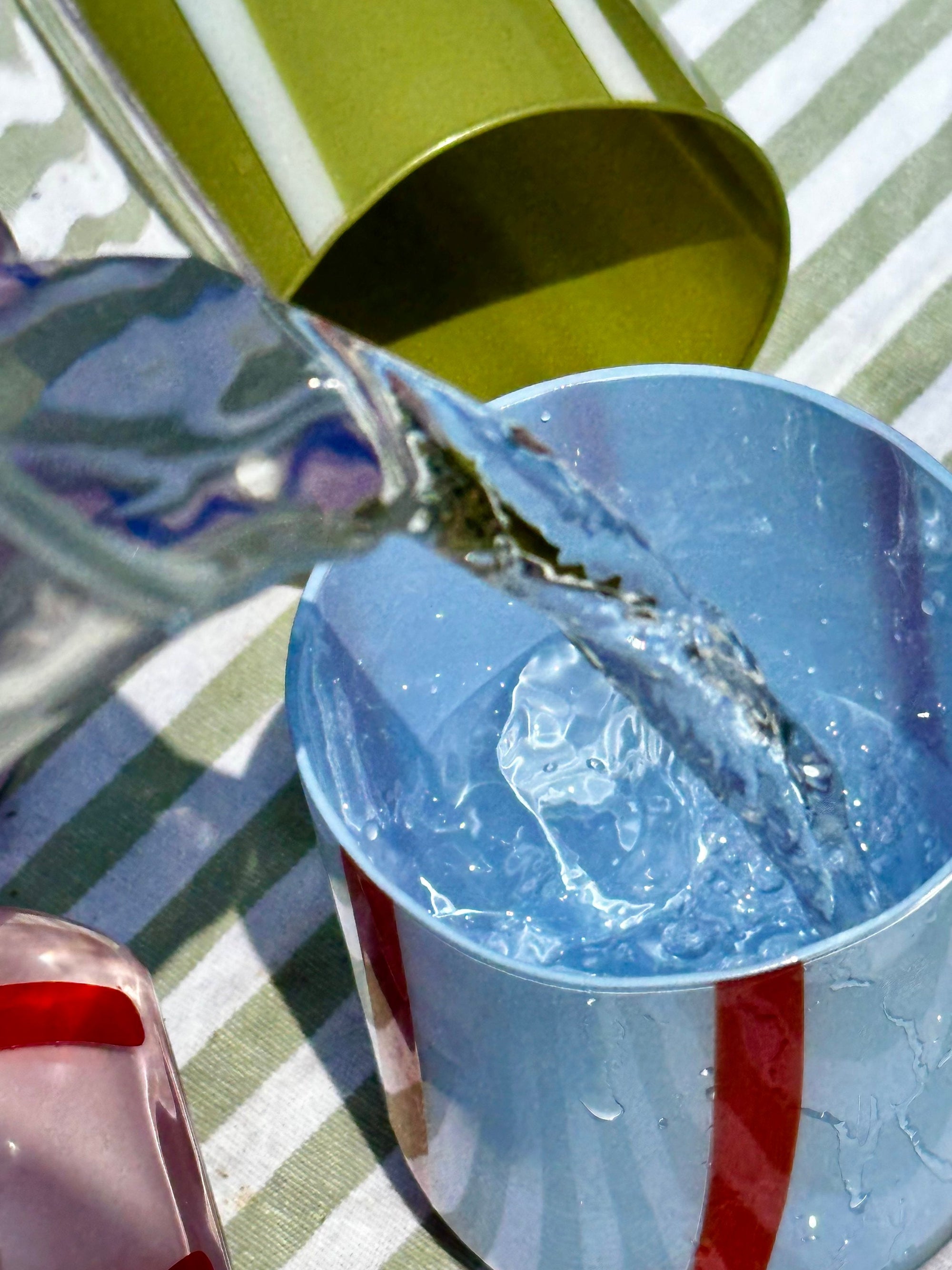 Atina Glassware | Blue & Red