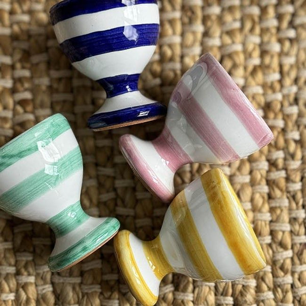 Green Stripe Egg Cup