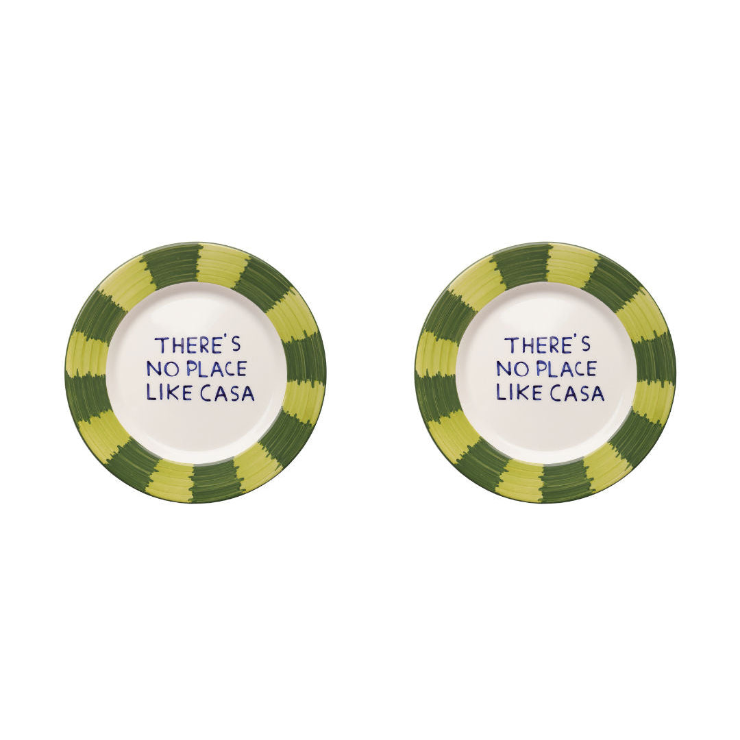 Frida Green Dessert Plate Set-Of-Two