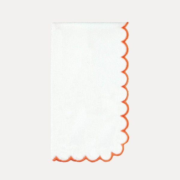 Filipa Napkin, White with Orange