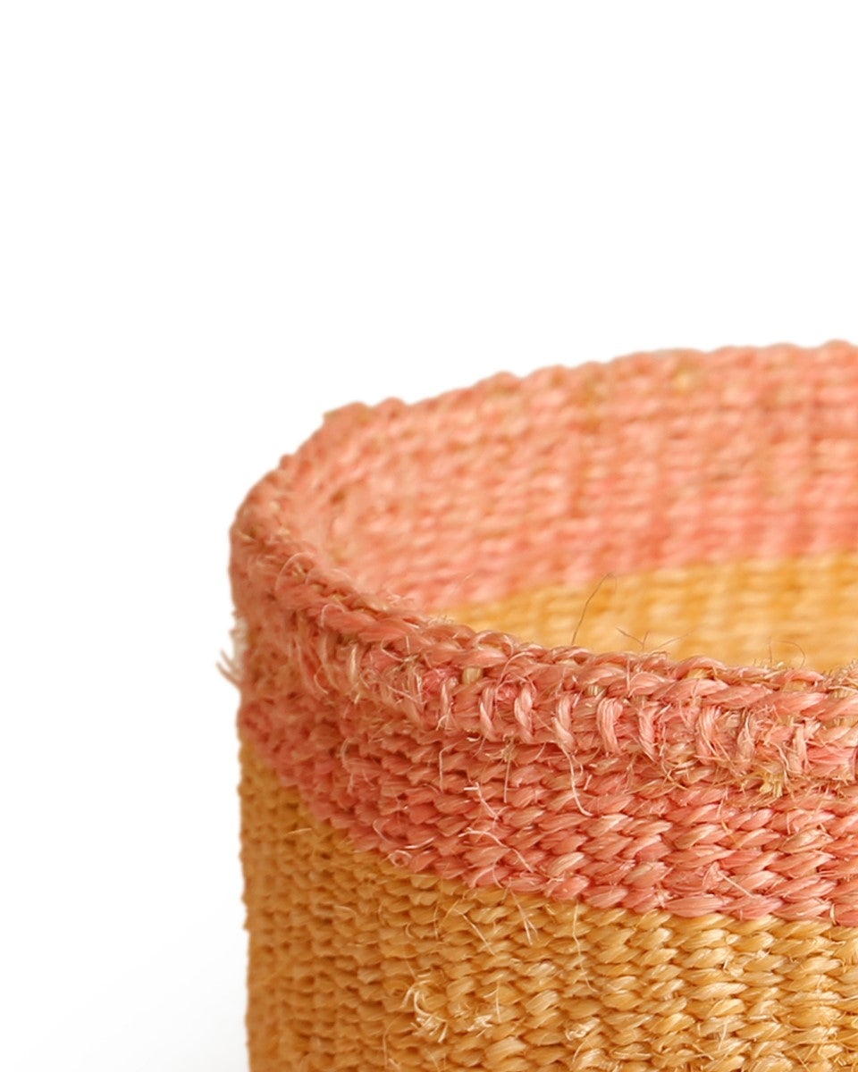 CHIRIKU: Dusky Pink and Soft Yellow Bread Basket