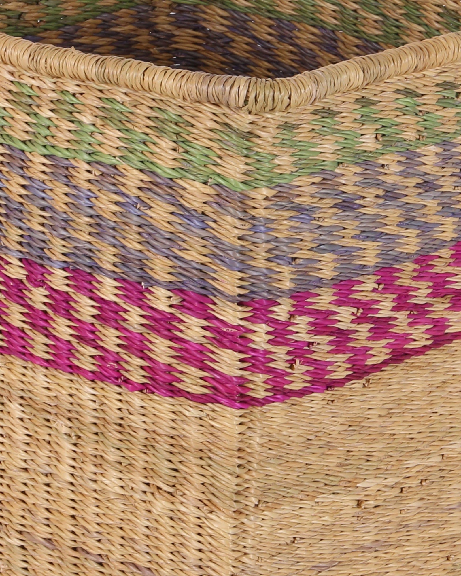 ABOAGYE: Pink, Blue and Green Square Storage Basket