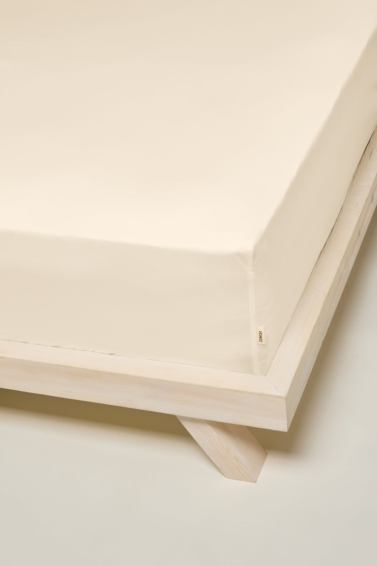 Percale Organic Cotton Fitted Sheet - Classic Cream