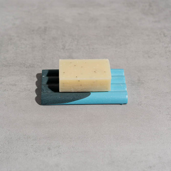 Soap Dish No1 - Dark Petrol & Electric Blue