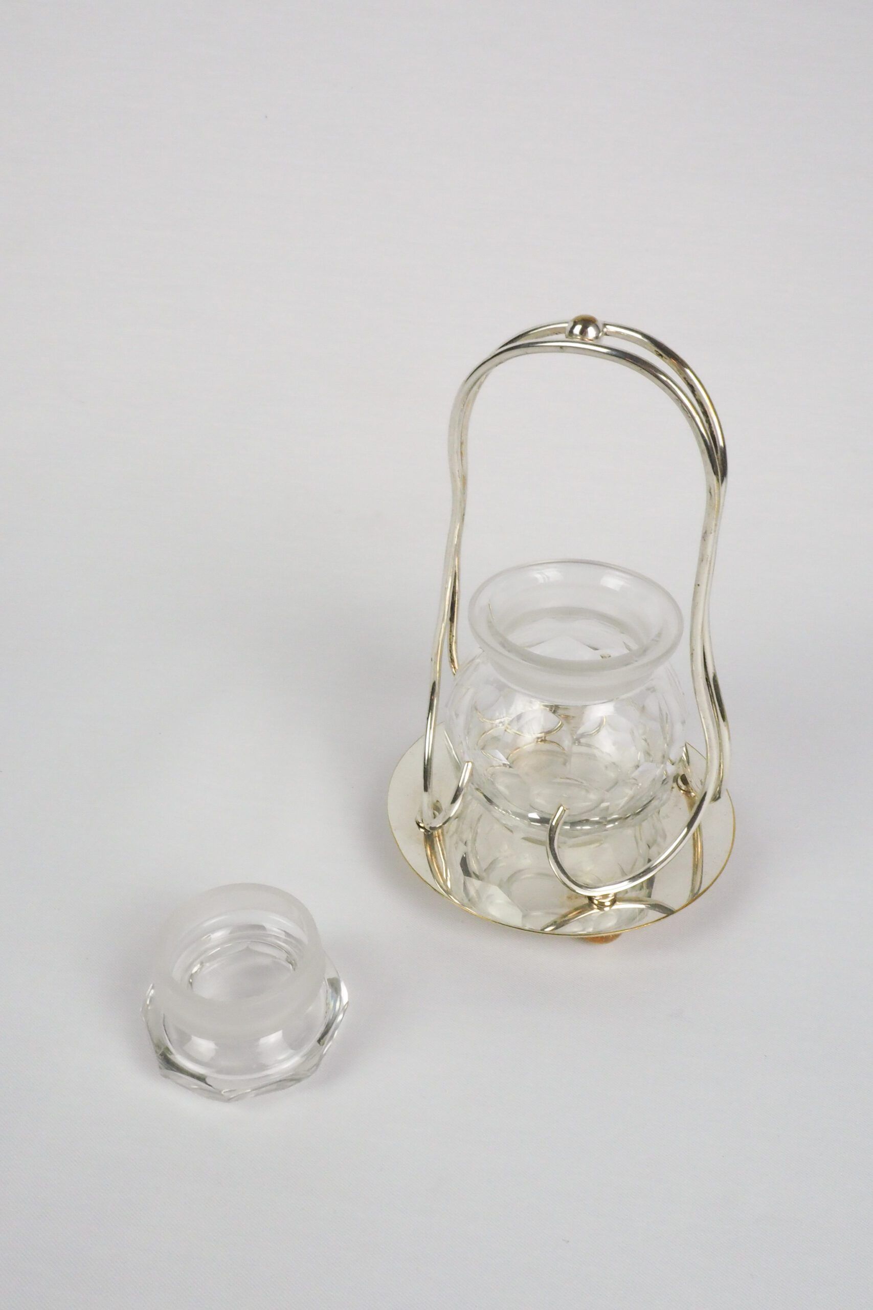 Glass and Silver Plate Preserve Jar