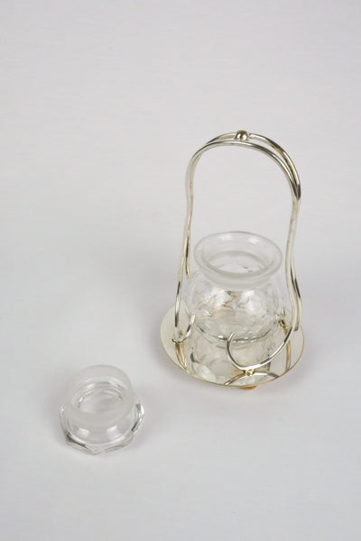 Glass and Silver Plate Preserve Jar