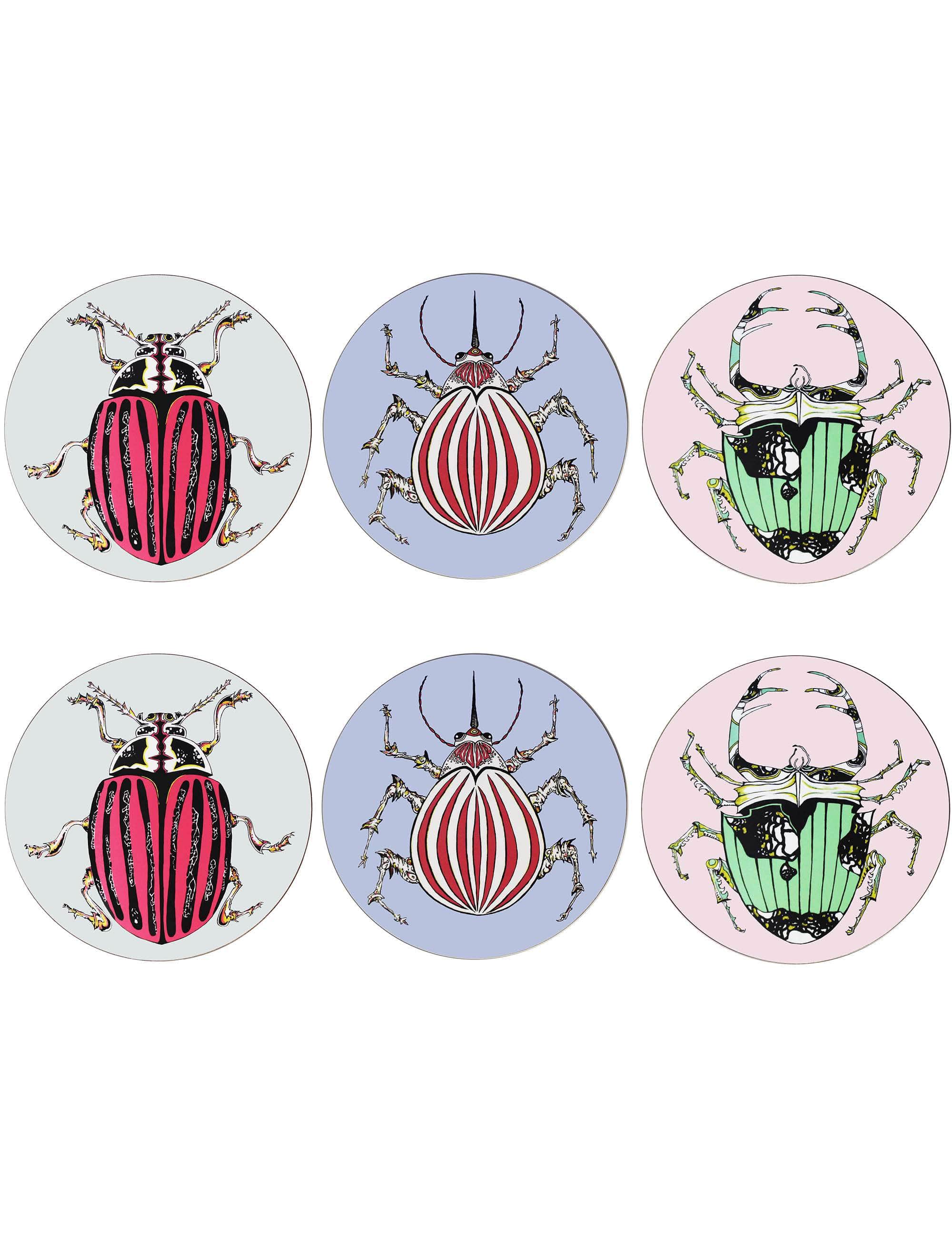 Set of 6 Beetle Placemats