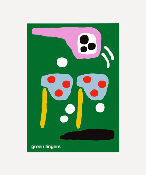 Green Fingers Print - Green