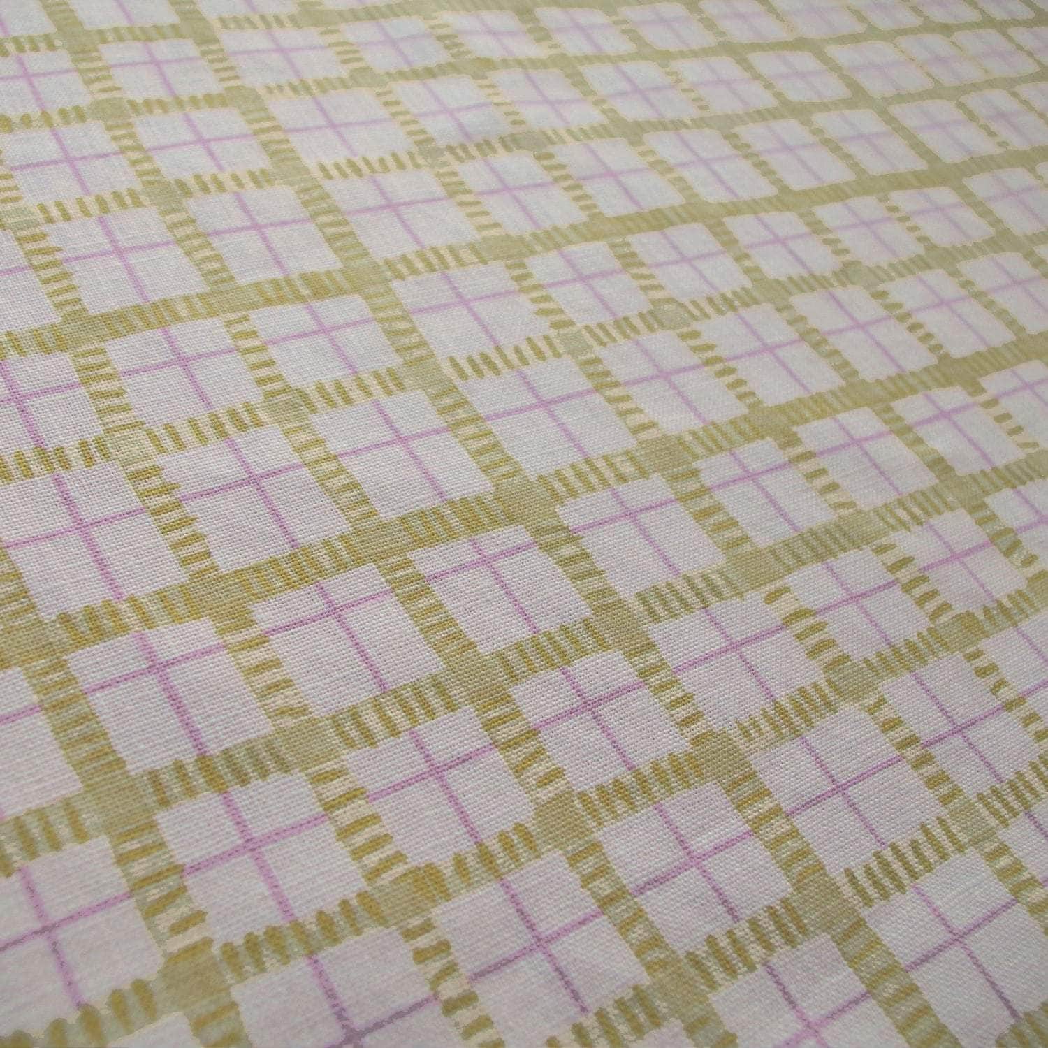 Printed Trellis Fabric - Yellow