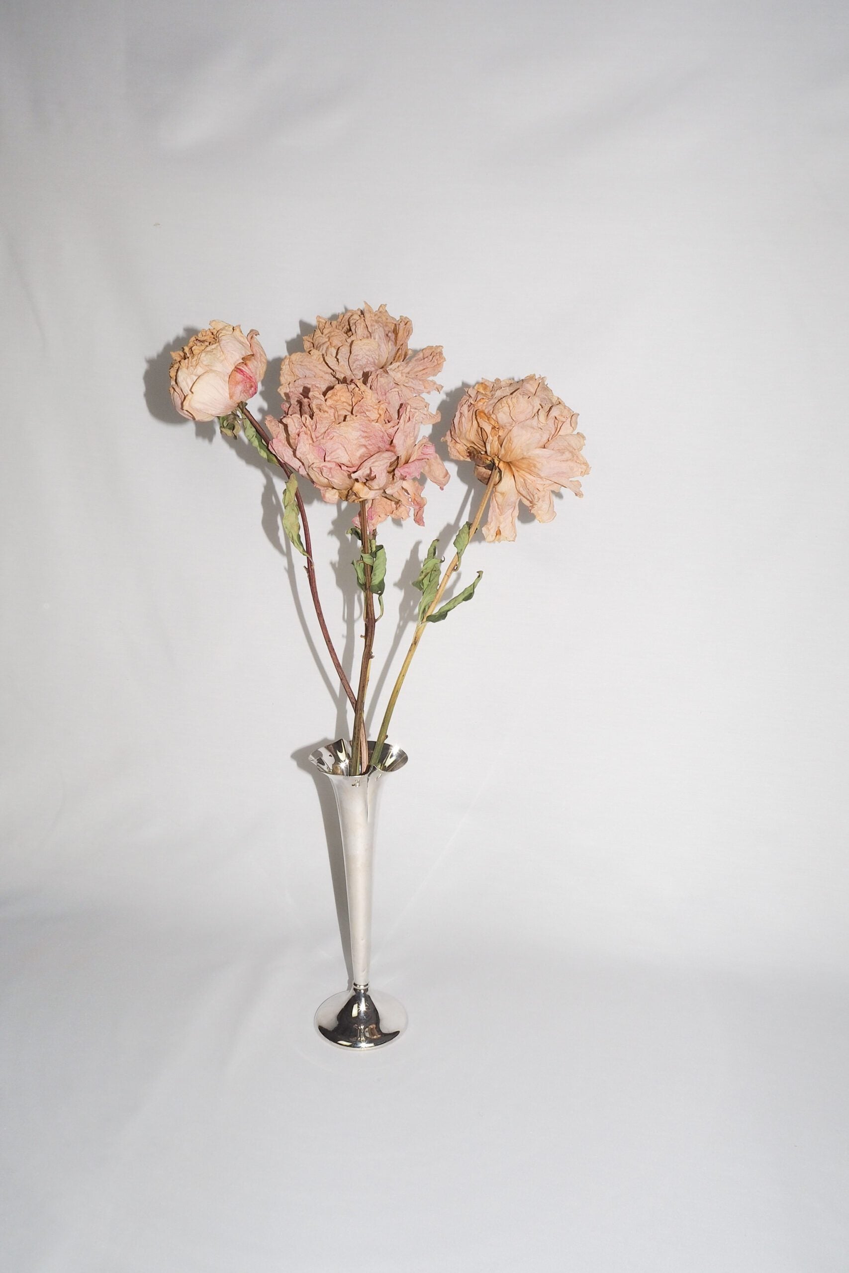 Tall Silver Plate Bud Vase