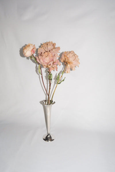Tall Silver Plate Bud Vase