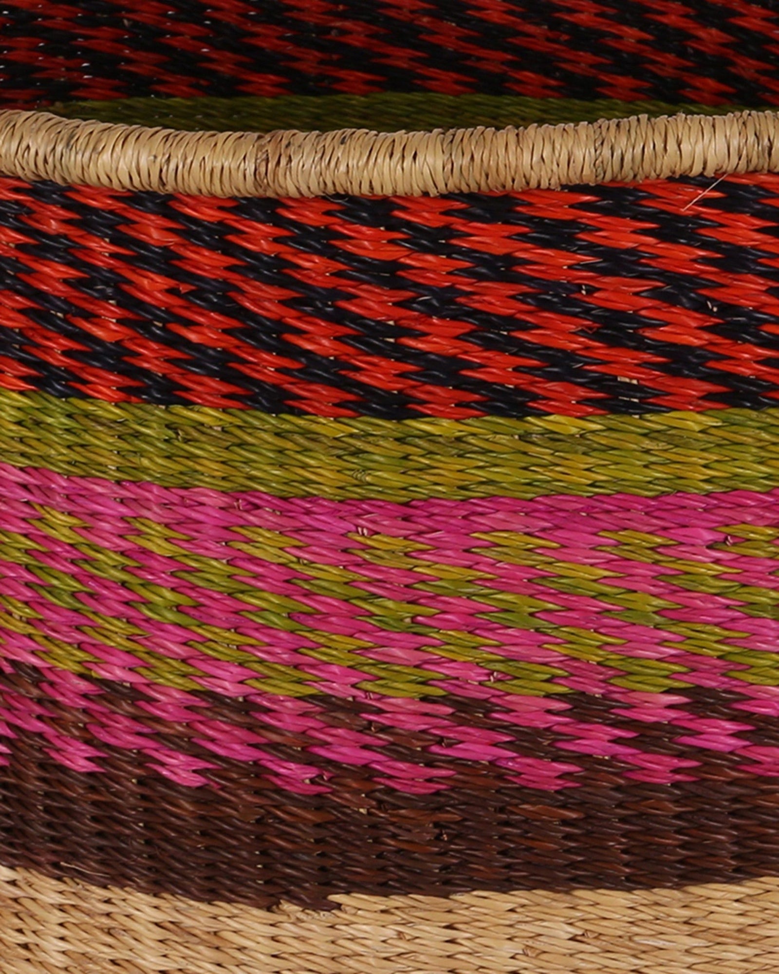 BEEDU: Large Pink, Red and Green Floor Storage Basket