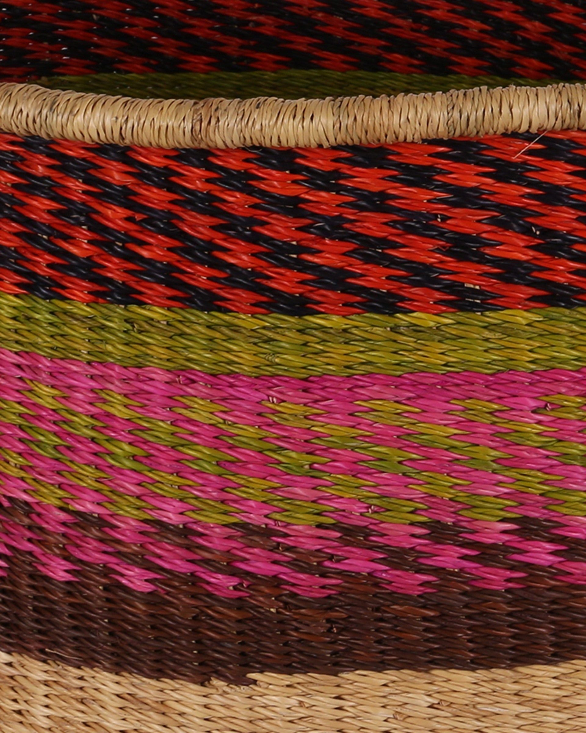 BEEDU: Large Pink, Red and Green Floor Storage Basket