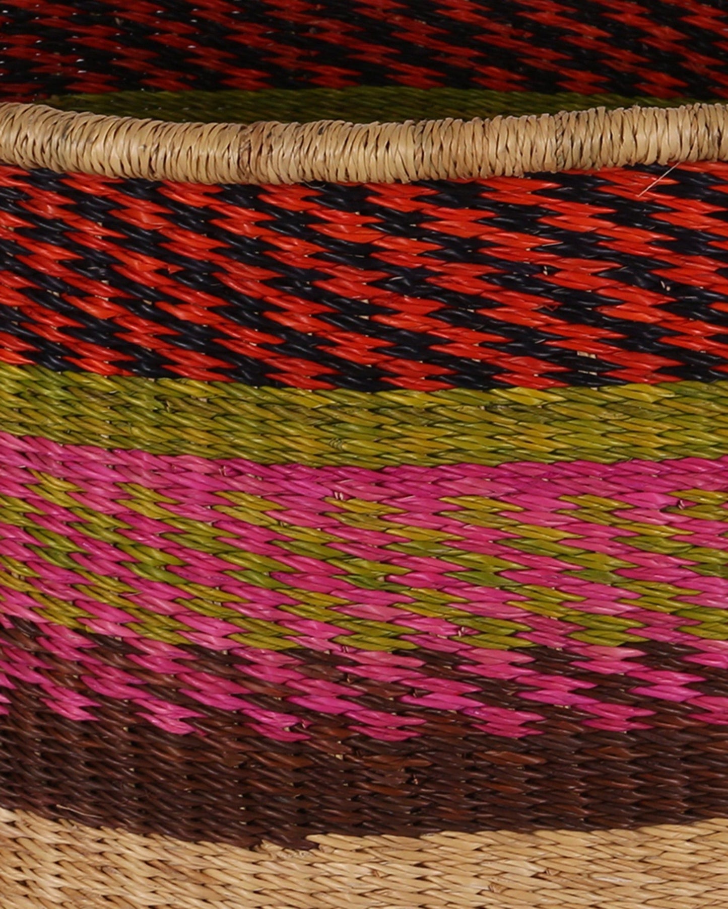 BEEDU: Large Pink, Red and Green Floor Storage Basket