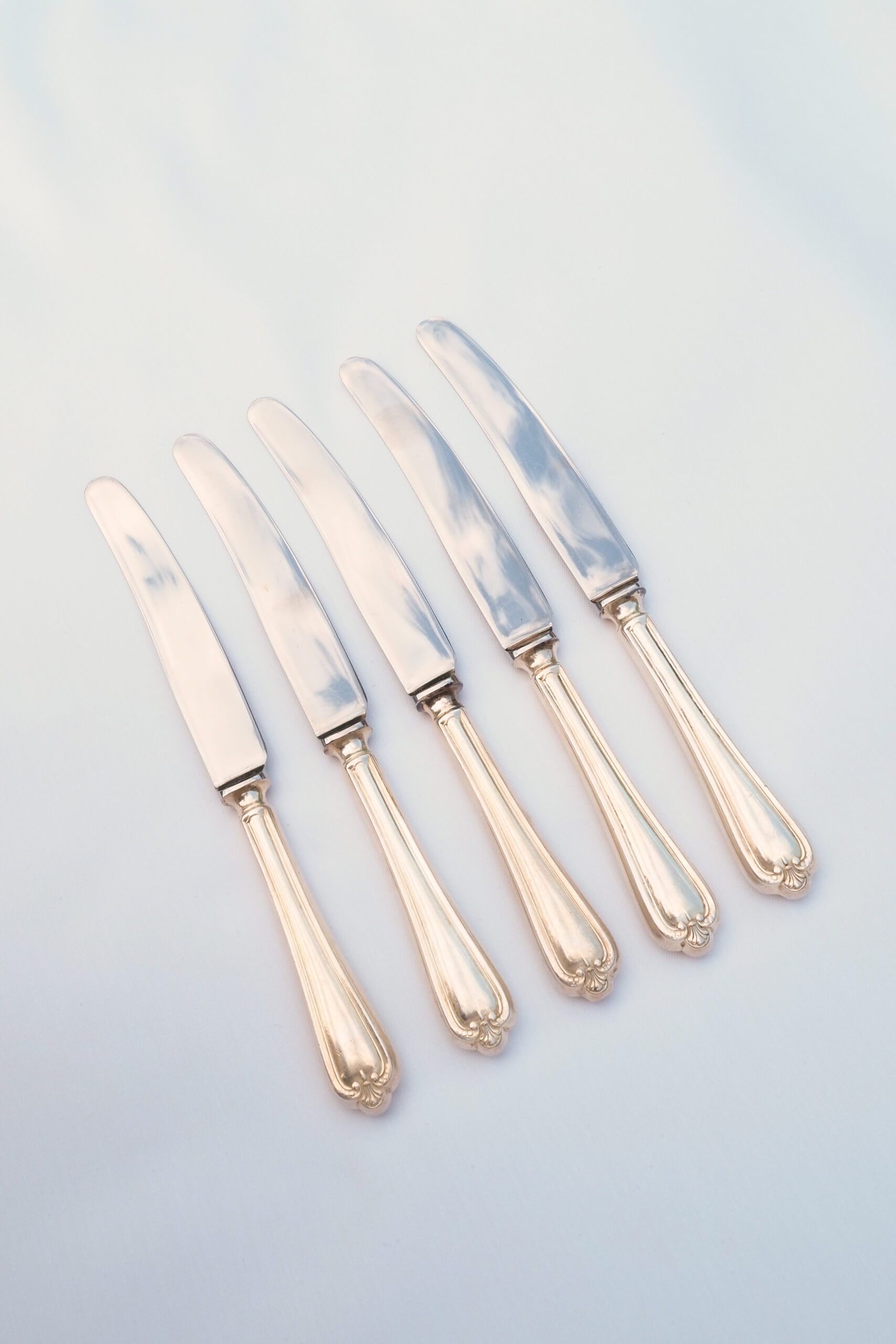 5 Vintage Silver Plate Knives