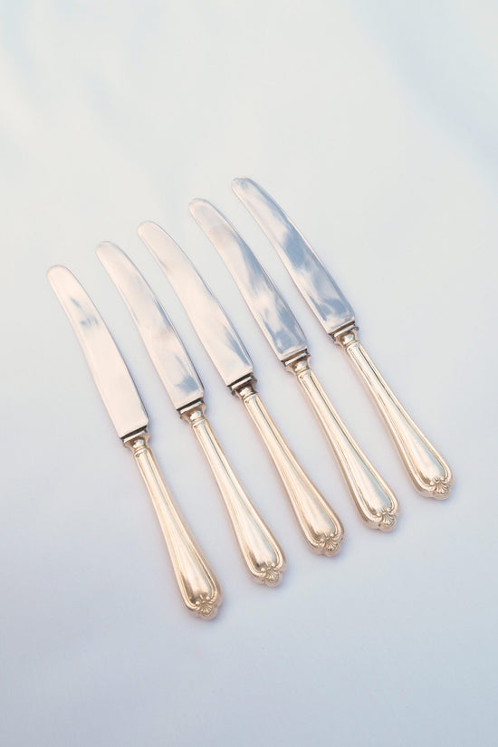 5 Vintage Silver Plate Knives