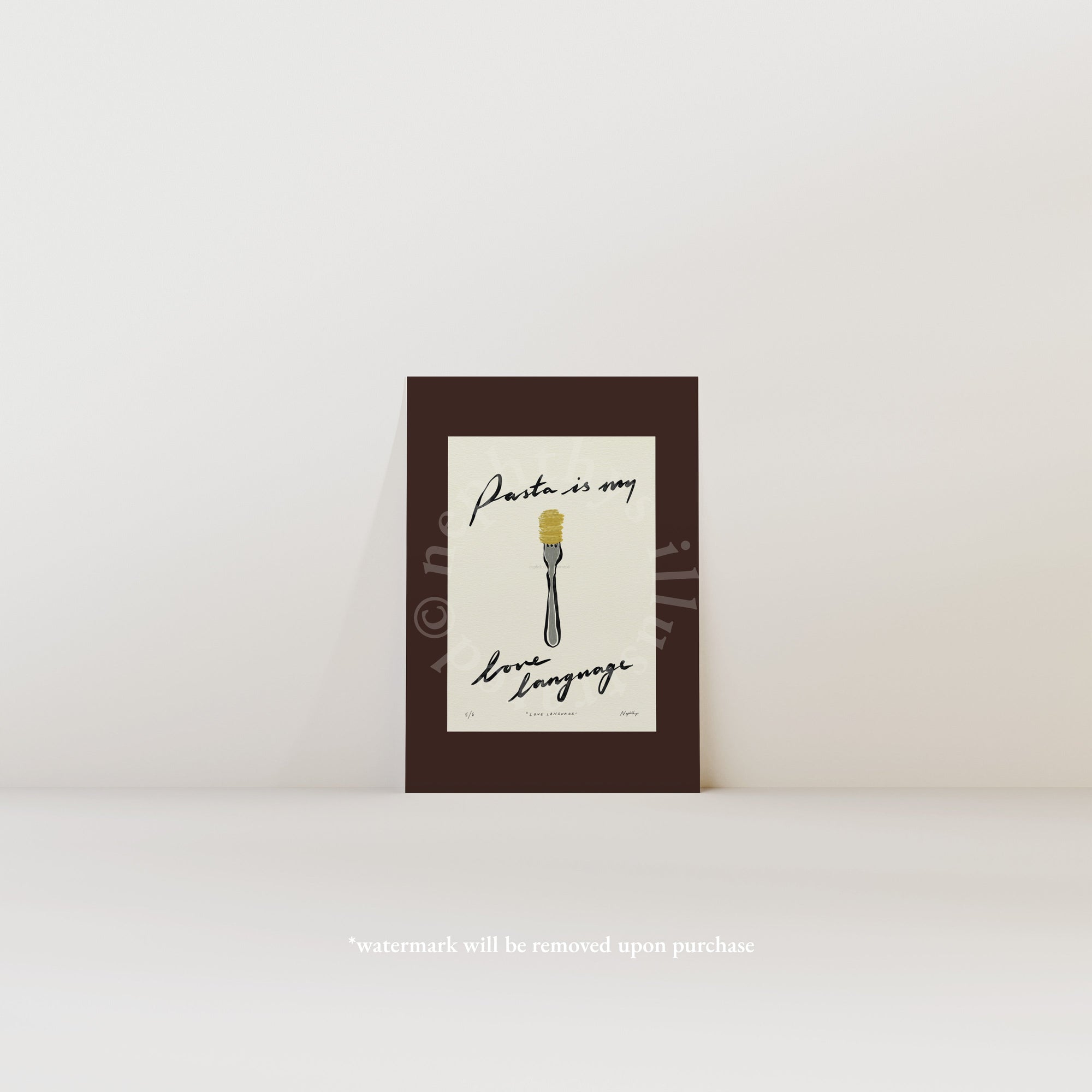 Pasta Is My Love Language Print