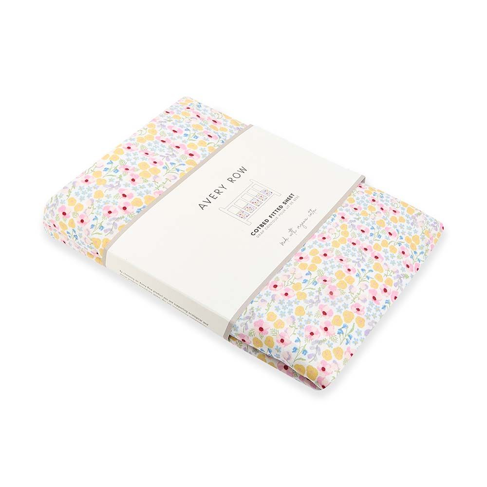 Organic Cotbed Fitted Sheet - Wildflower Garden