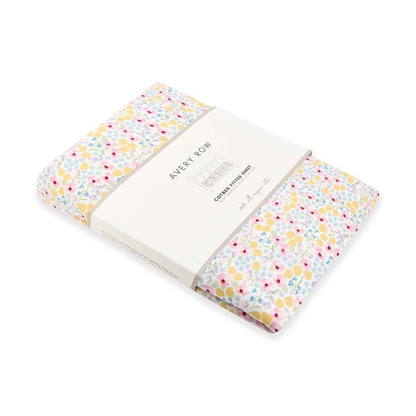 Organic Cotbed Fitted Sheet - Wildflower Garden
