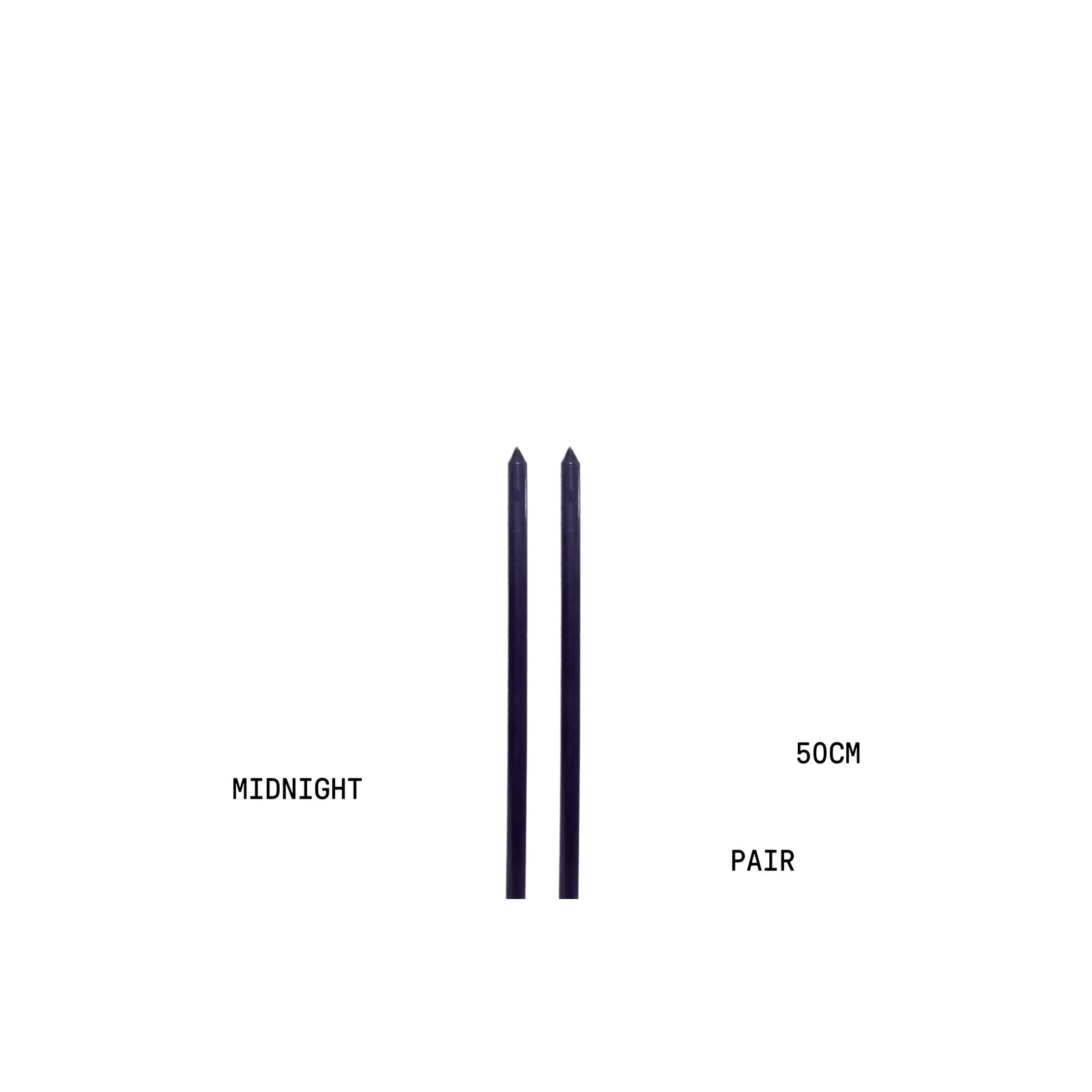 Midnight Tapered METRE Candle Pair