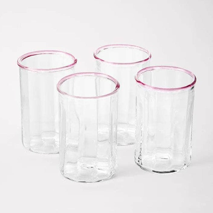 Peter Glass Pink Large - Set of Four