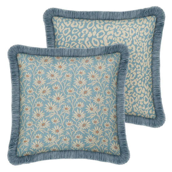 Double Sided Cushion Mako Ice & Ecru x Maya Ice & Ecru