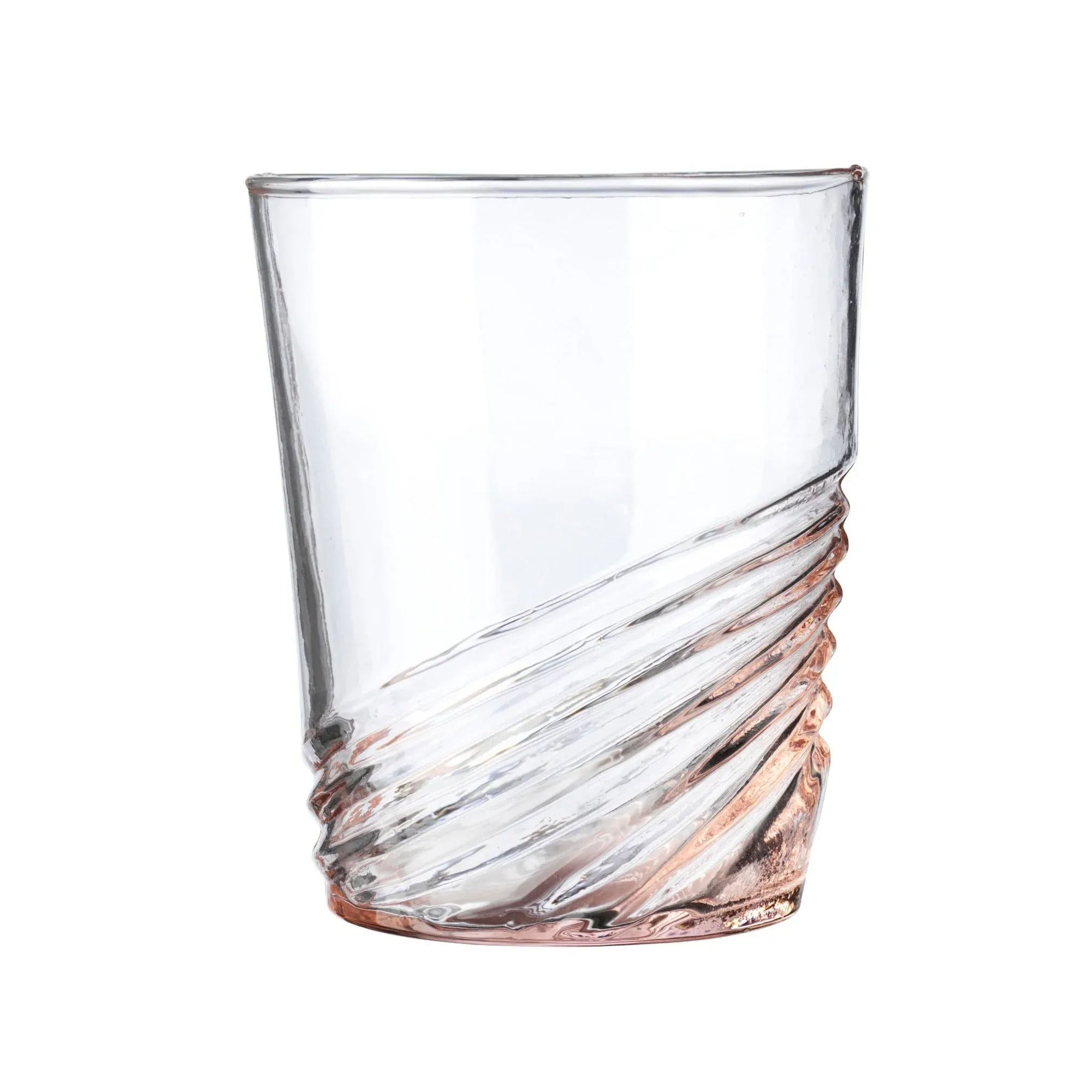 Swirl Water Glass - Rose
