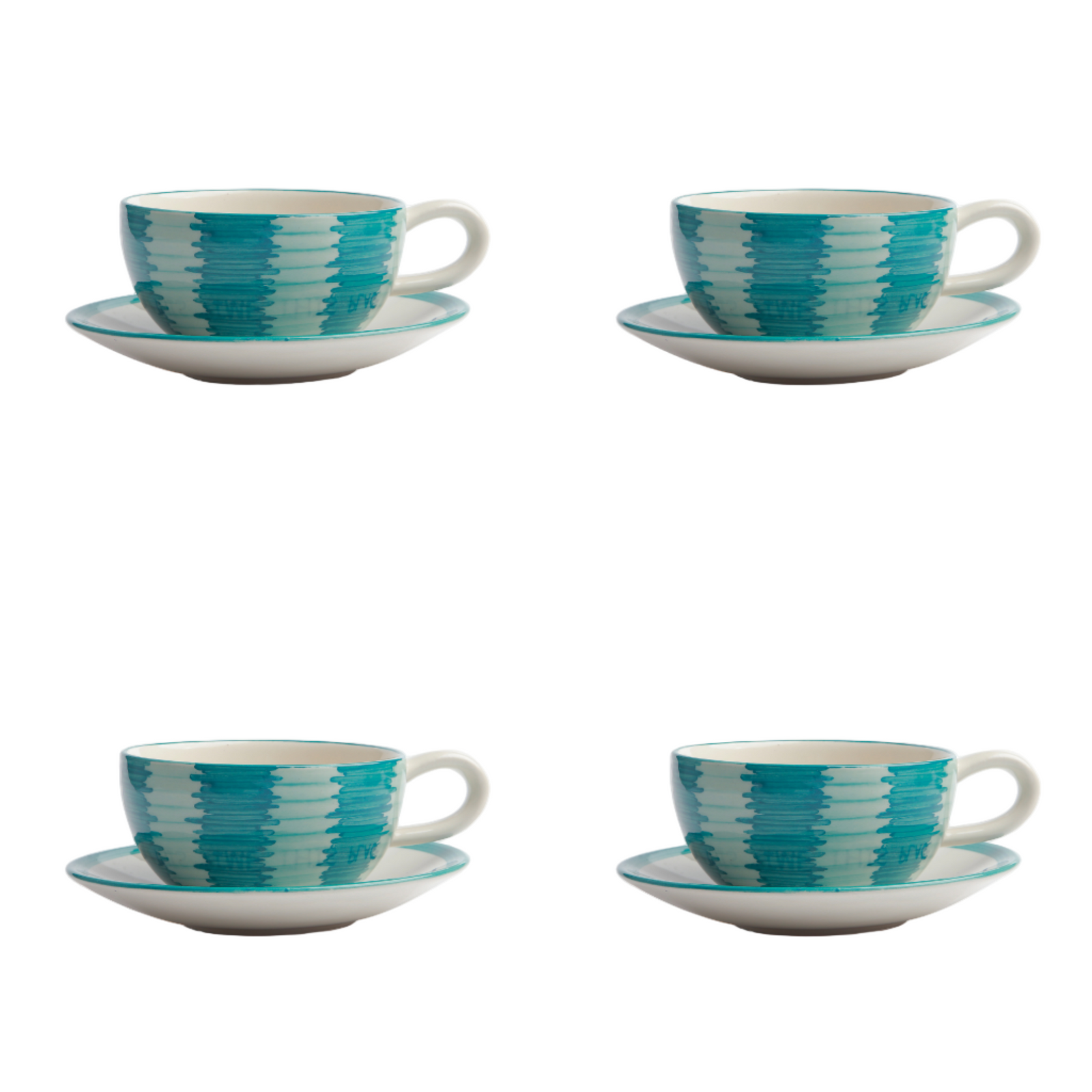 Frida Blue Tea Set-Of-Four