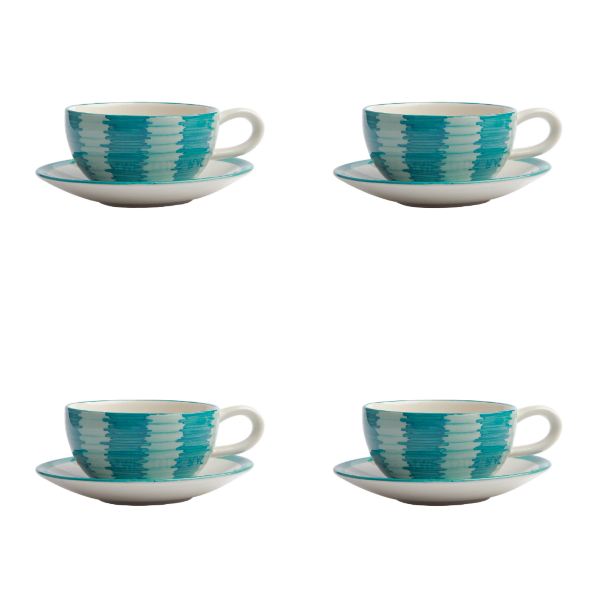 Frida Blue Tea Set-Of-Four