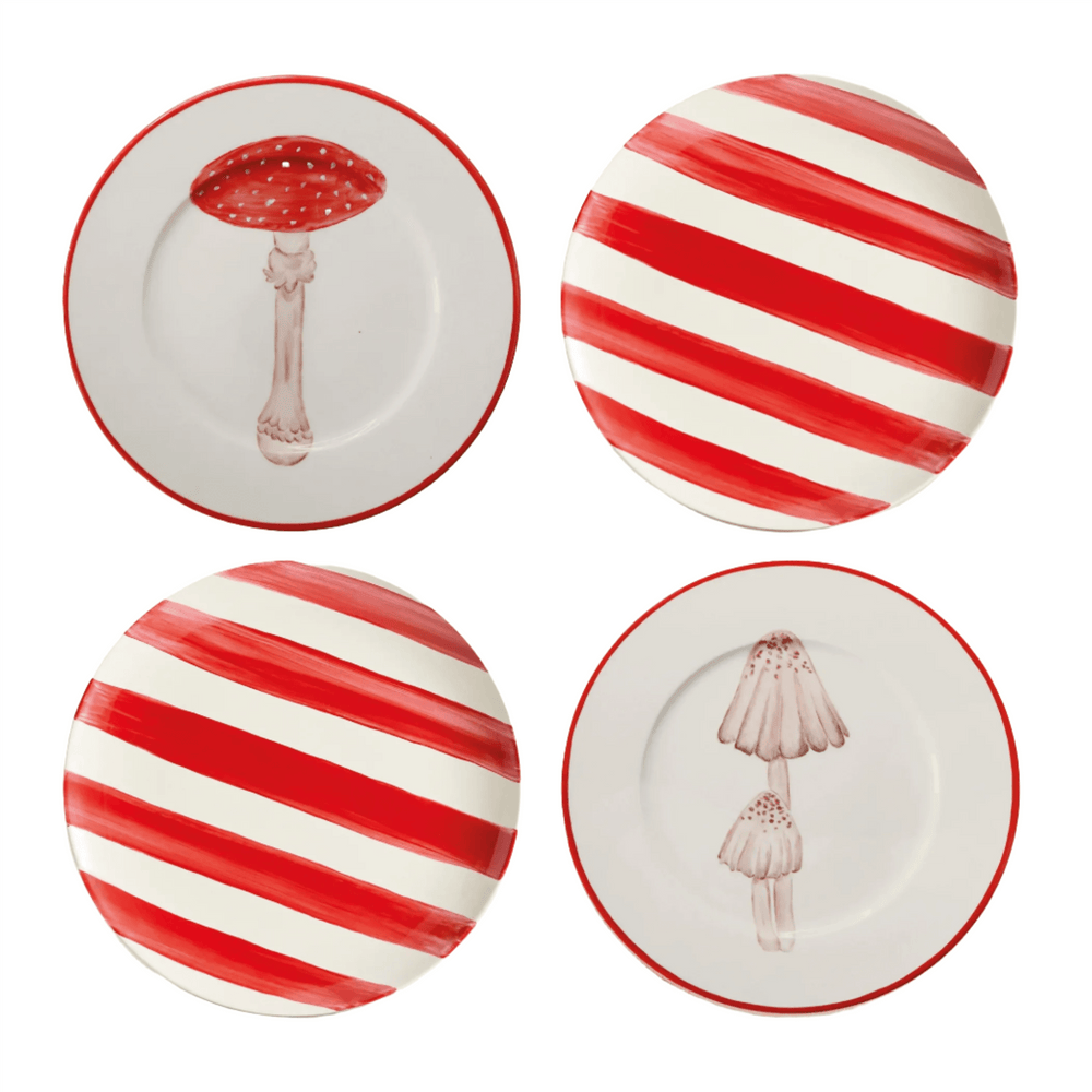 M&M Mushrooms Plate | Set of 4