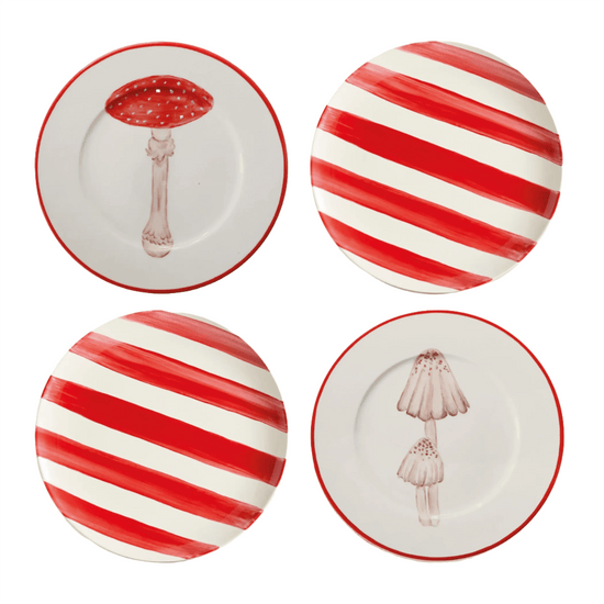 M&M Mushrooms Plate | Set of 4