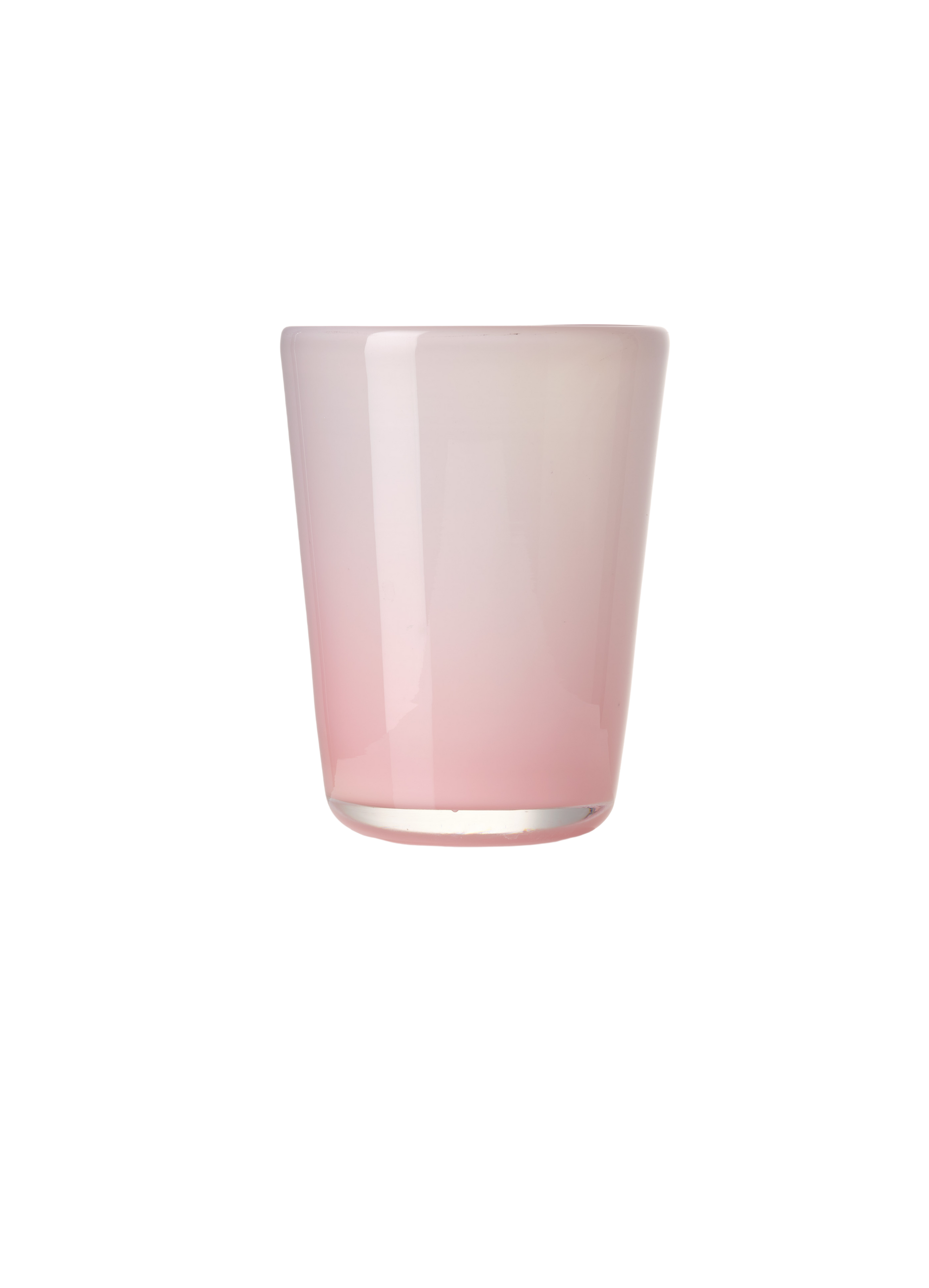 Thyme Hand Blown Water Glass in Opaque Pink