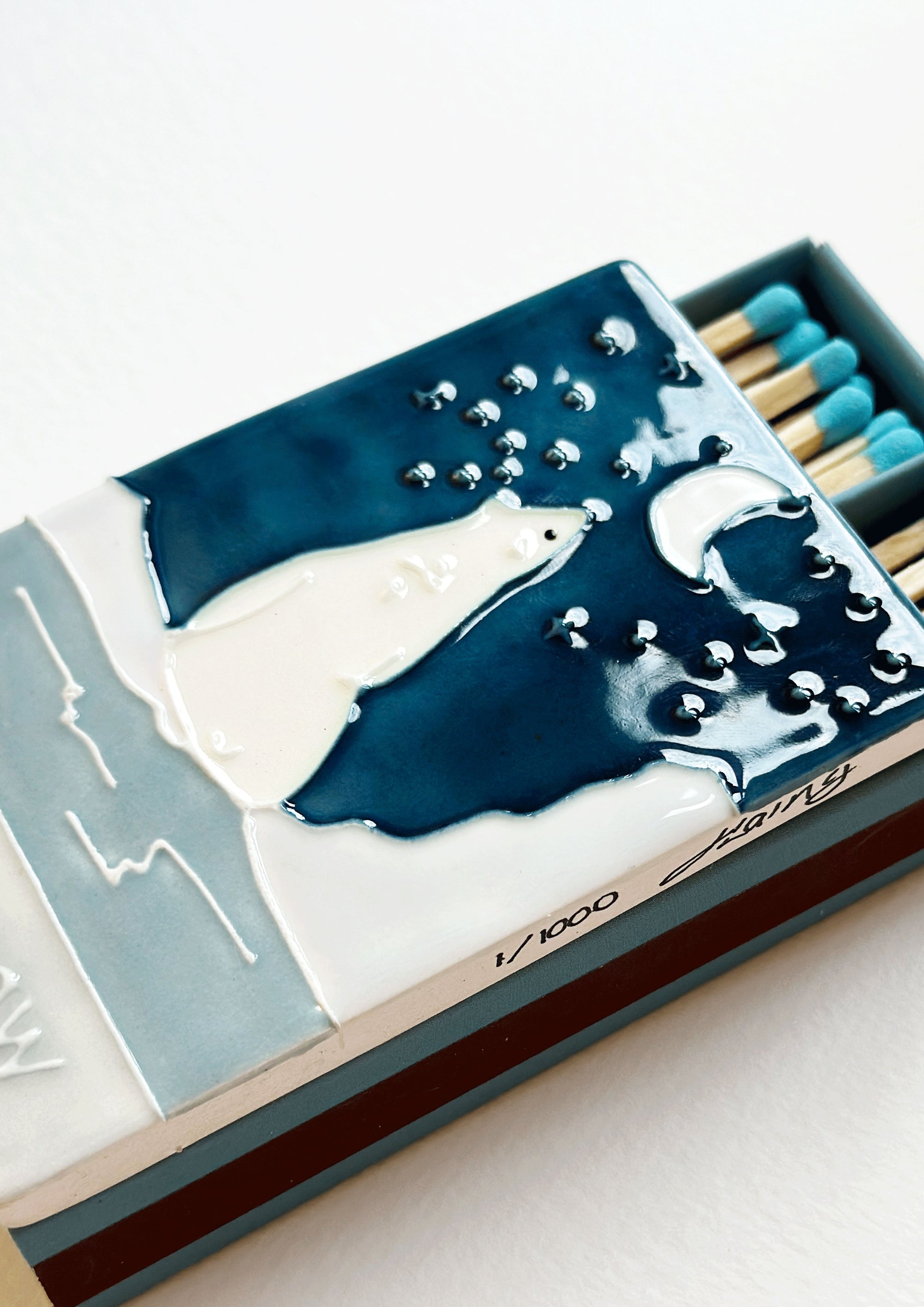 Let it Snow Ceramic Matchbox